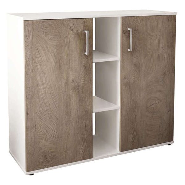 milani home mobile ingresso di design moderno con scarpiera e porta borse marrone 102 x 87 x 35 cm