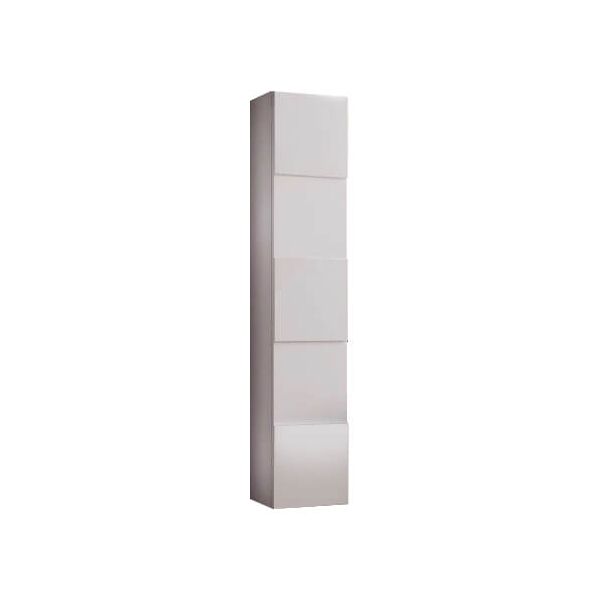 milani home colonna sospesa con un anta di design moderno industrial bianco 26 x 138 x 26 cm
