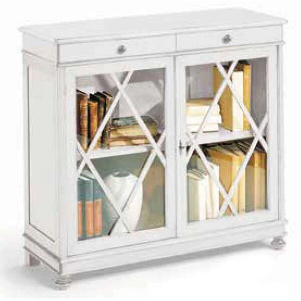 milani home libreria in legno massello 110x40x100 bianco 110 x 100 x 40 cm