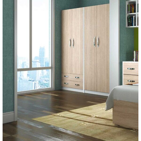 azur line laar2c/ol armadio 2 ante in legno 90x60x210h cm colore olmo - laar2c/ol