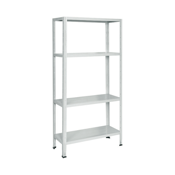 bizzotto e550b scaffale metallo scaffalatura 4 ripiani cm. 75x30x150 h colore bianco - e550b