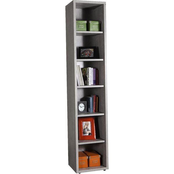 composad lb4802k562 libreria verticale in legno 5 ripiani 44x35.7x217.2h cm colore cemento - lb4802k562 linea pratico