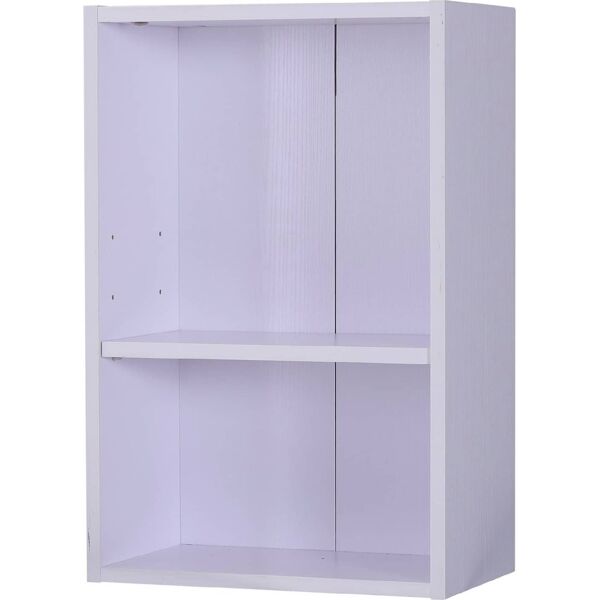 dechome d0558 mobiletto libreria con ripiano in legno bianco 40x24x61 cm - d0558