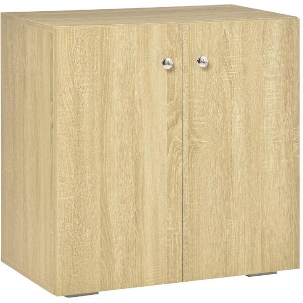 dechome 140nd838 mobiletto multiuso a 2 ante per soggiorno o ufficio 70x39x70cm color legno - 140nd838