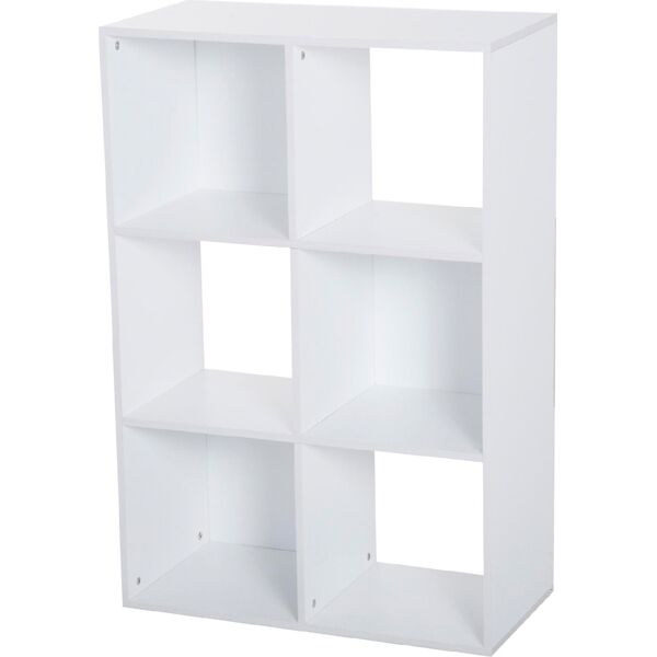 dechome 8334d3gt libreria con 6 scomparti cubo bianca 91.5x29.5x61.5 cm - 8334d3gt