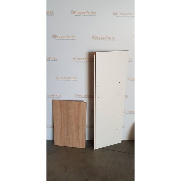 fores habitat 007813f outlet - scarpiera 2 ante / 6 ripiani in legno 55x36x108h cm colore rovere - 007813f