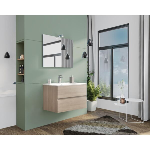 savini due new splash_cm.80 rovere grigio mobile bagno 2 cassetti 81x47x53h cm colore rovere grigio new splash