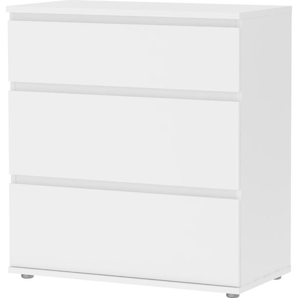 tvilum aps 71094/49 cassettiera 3 cassetti in legno 77x40x84h cm colore bianco - 71094/49 linea nova