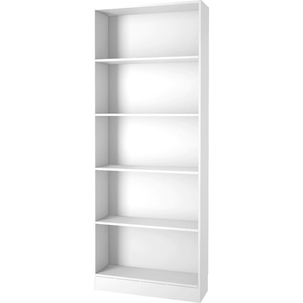 tvilum aps 71777-49 libreria verticale 4 ripiani 80x26x203h cm colore bianco - 71777-49