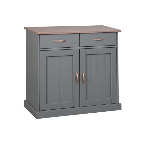 credenza 2 ante 2 cassetti in pino grigio