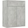 vidaXL Credenza Grigio Cemento 60x30x75 cm in Legno Multistrato