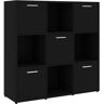 vidaXL Libreria Nera 90x30x90 cm in Legno Multistrato