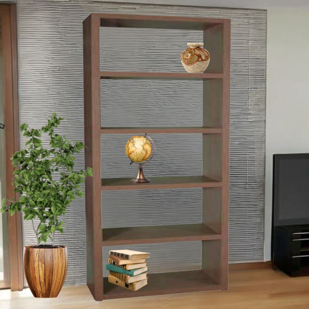 Toscohome Libreria con 5 ripiani colore teak 90x210H cm - Himalaya