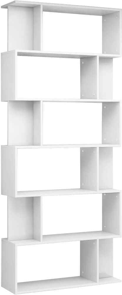 vidaXL Libreria/Divisorio Bianco Lucido 80x24x192 cm