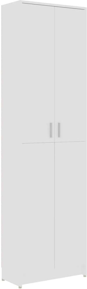 vidaXL Armadio per Ingresso Bianco 55x25x189 cm in Legno Multistrato