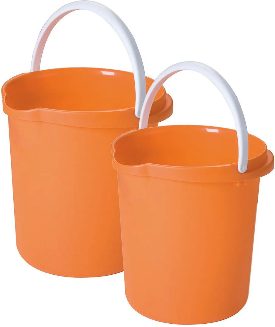 Secchio In Plastica Tondo 10 L Arancio Con Becco