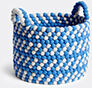 Hay 'bead Basket', Blue