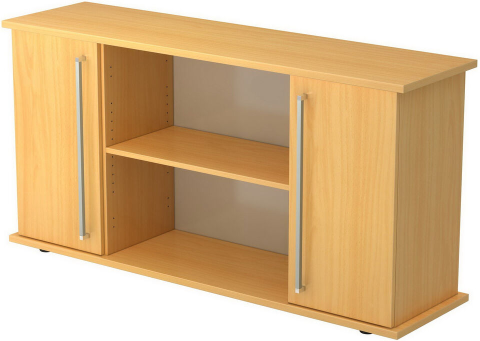 hjh OFFICE PRO KAPA SB   Madia   con ante - Faggio Credenza maniglia in metallo cromato