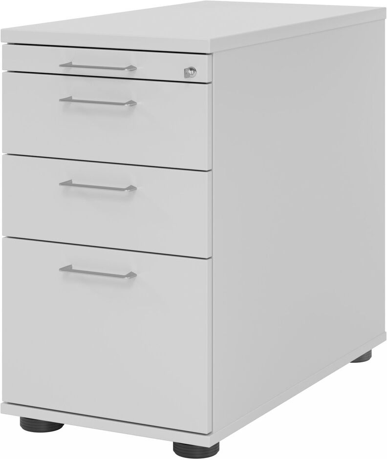 hjh OFFICE PRO SIGNA SC40 BS - Cassettiera con rotelle  Grigio Legno contenitore porta documenti