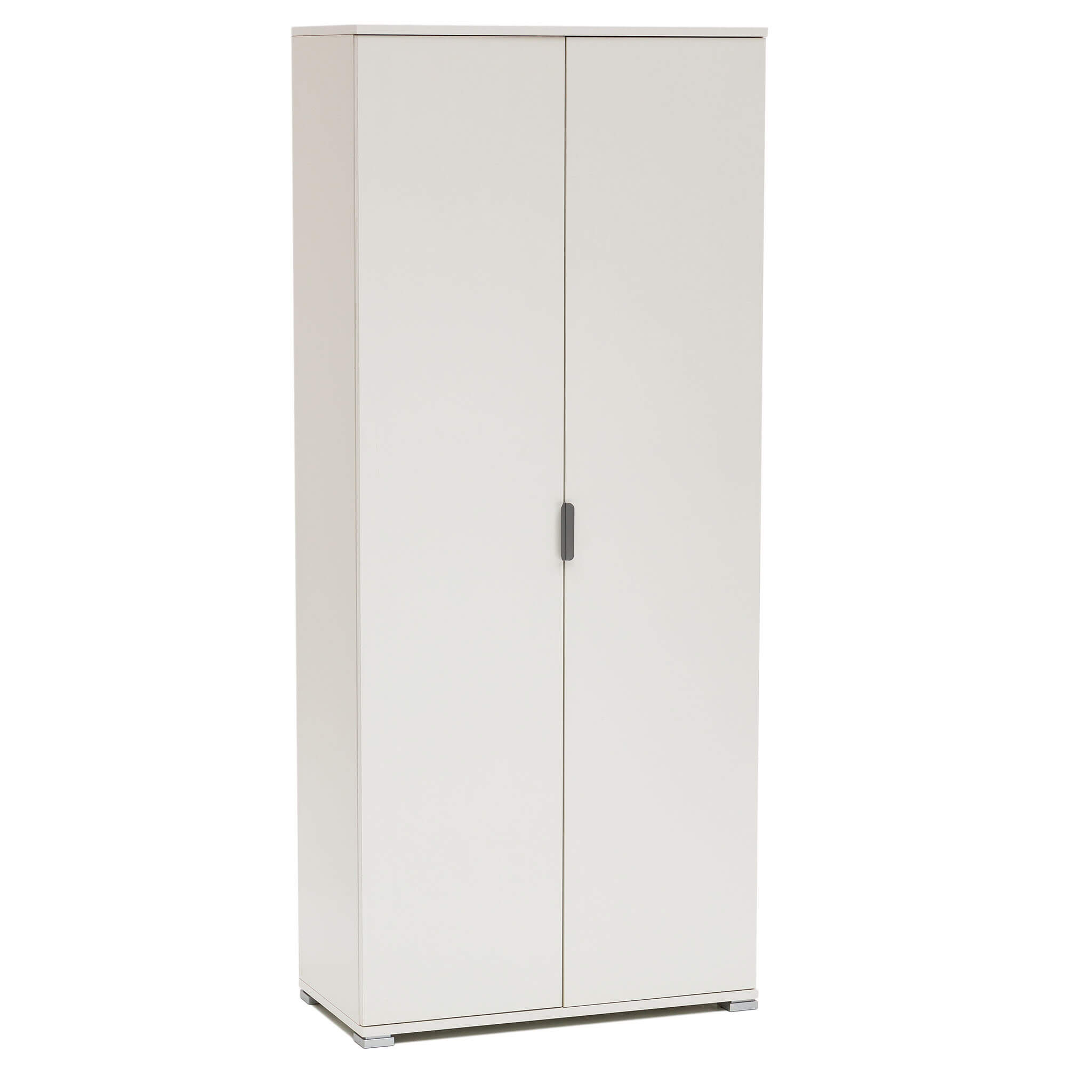 Milani Home armadio due ante 180 per soggiorno cucina bagno fatto in Italia cm 75x38x174 h Bianco 75 x 174 x 38 cm