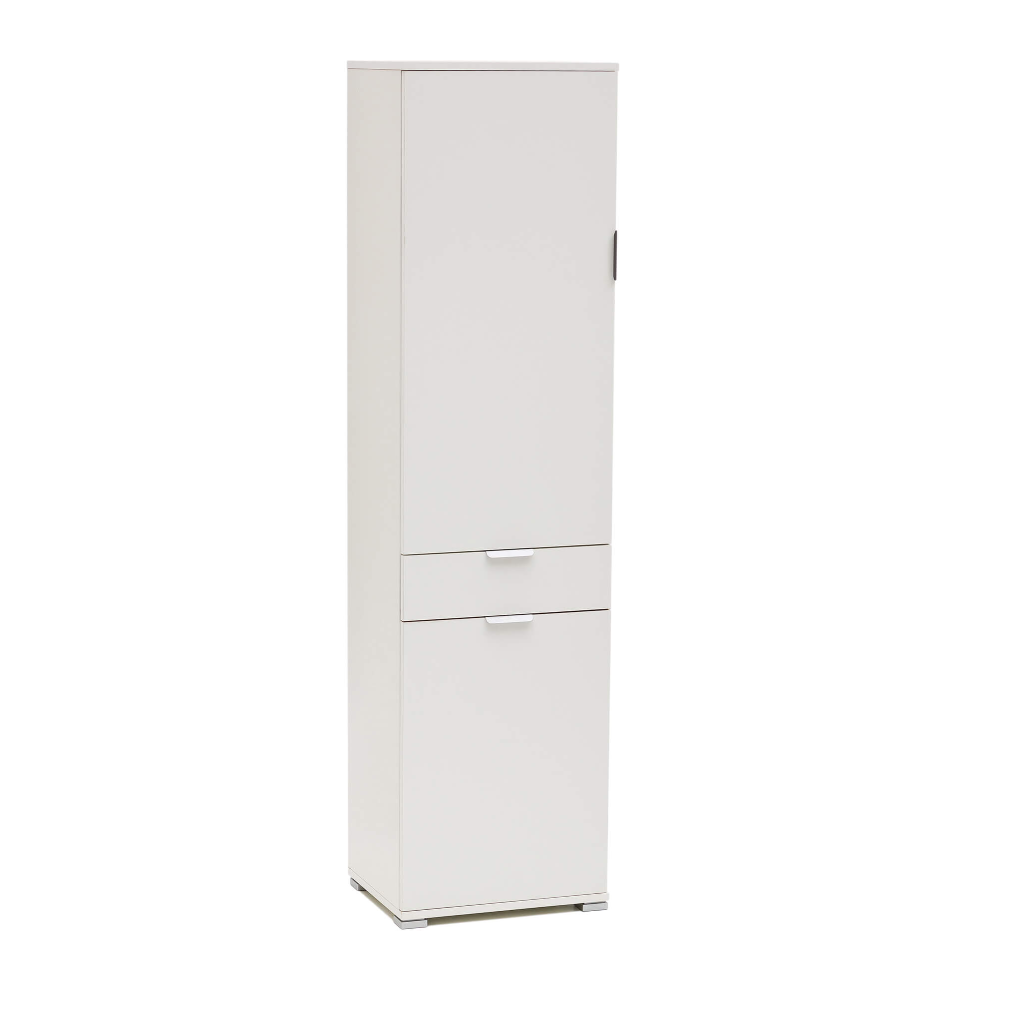 Milani Home armadio con 3 ante e un cassetto per soggiorno cucina bagno fatto in Italia cm Bianco 45 x 174 x 38 cm