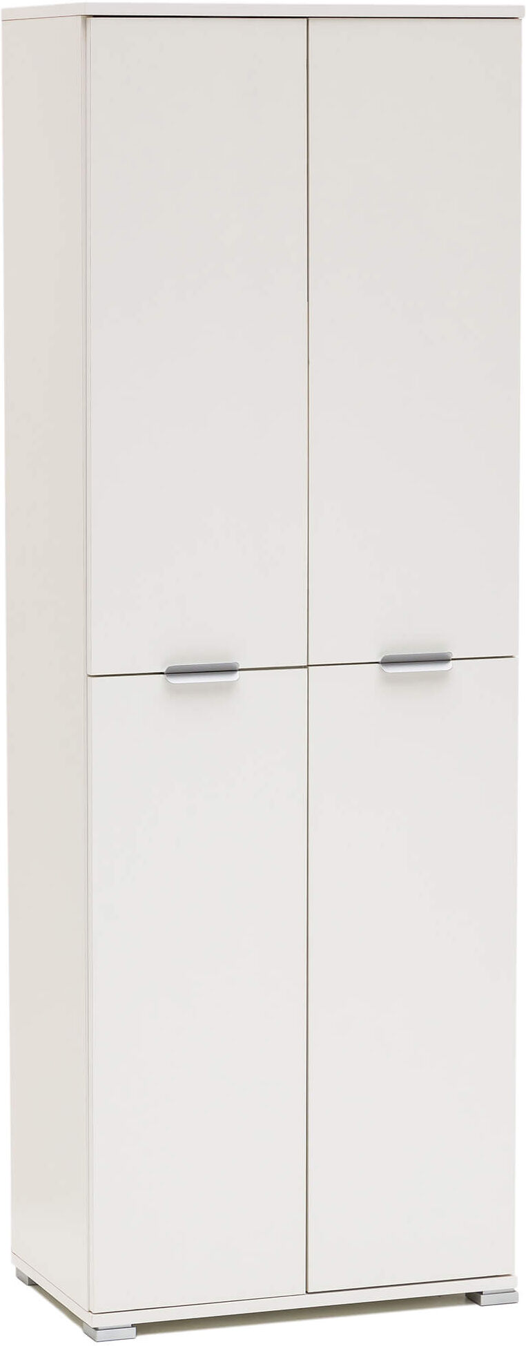 Milani Home armadio 4 ante per soggiorno cucina bagno fatto in Italia cm 60x38x174 h Bianco 60 x 174 x 38 cm