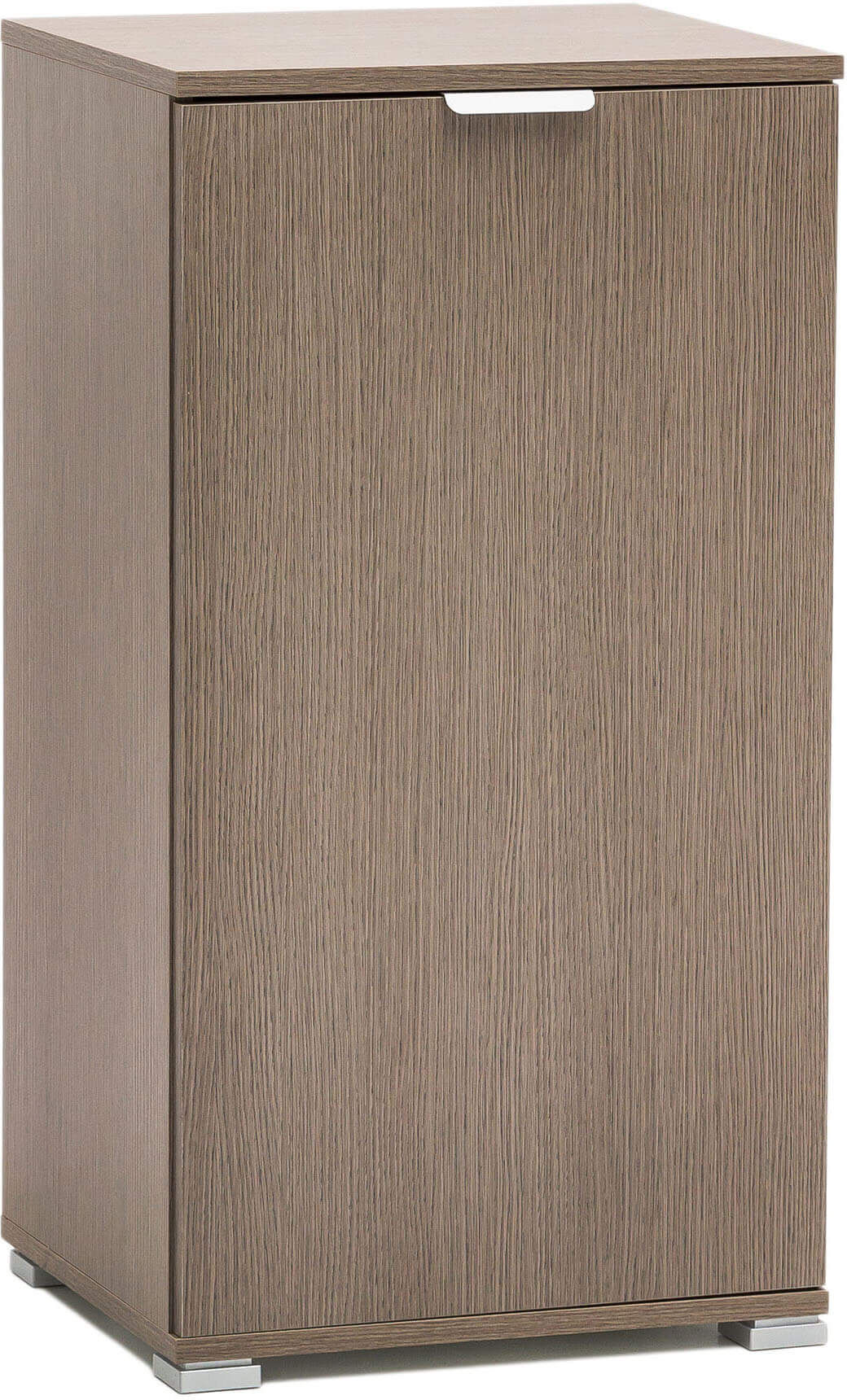 Milani Home armadietto un anta per soggiorno cucina bagno fatto in Italia cm 45x38x85 h Rovere grigio 45 x 85 x 38 cm