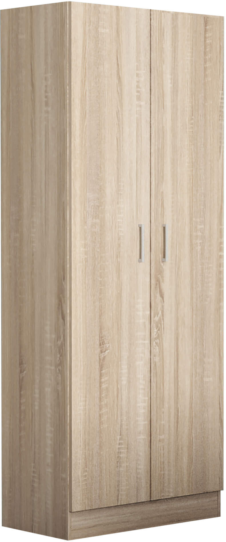 Milani Home armadio due ante di design spazioso in legno moderno 180x52x80 h Marrone 77 x 190 x 50 cm