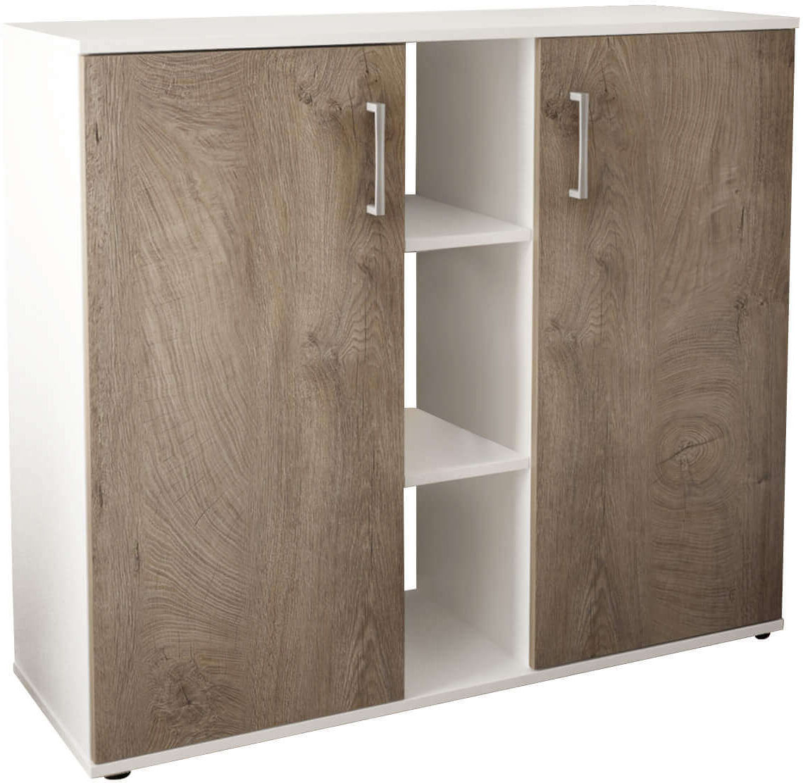 Milani Home mobile ingresso di design moderno con scarpiera e porta borse Marrone 102 x 87 x 35 cm