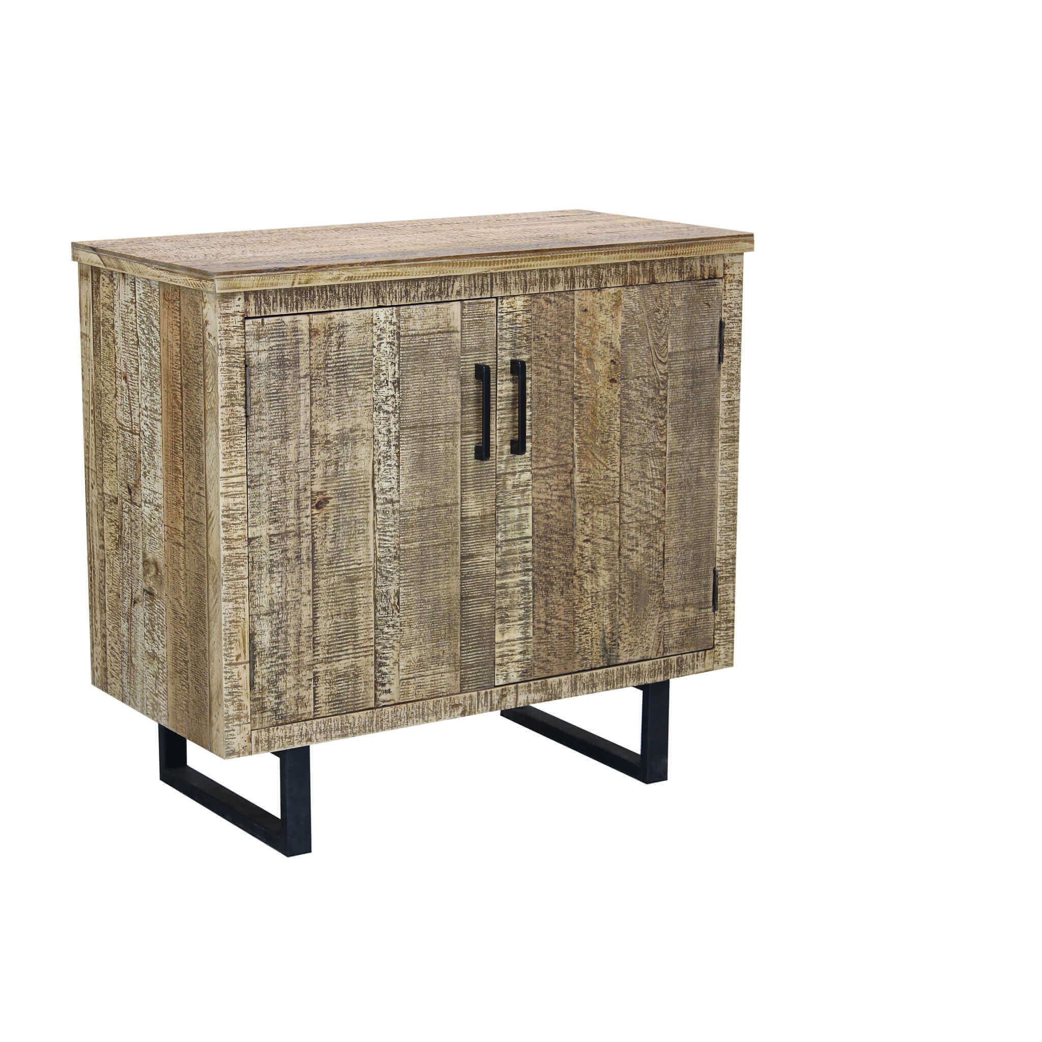 Milani Home madia a due ante in legno di design moderno per salotto cucina sala da pranzo c Marrone 90 x 83 x 45 cm