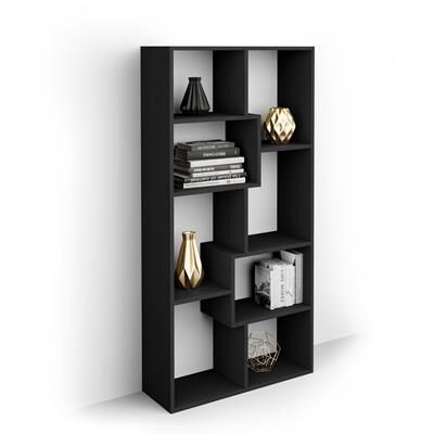 Mobili Fiver Libreria bassa XS Iacopo (160,8 x 80 cm), Nero Frassino