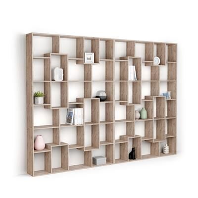 Mobili Fiver Libreria a parete XL Iacopo (236,4 x 321,6 cm), Quercia