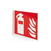 ratioform Cart. a bandiera antincendio “Estintore”, L 200 mm, plastica, montaggio con viti