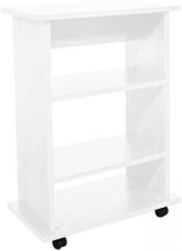 Relax e Design MOBILE CARRELLO PORTA TV, HI-FI, STAMPANTE  BIANCO H.79 L.52,5 P.34,5