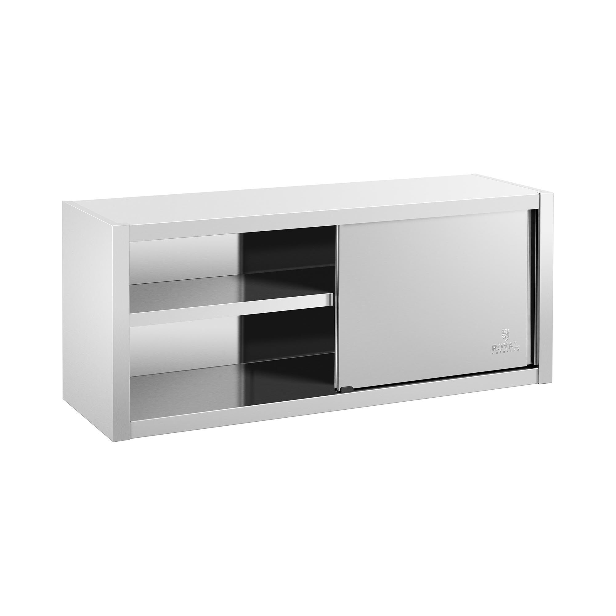 Royal Catering Roestvrijstalen hangkast - 140 x 45 cm RCSSWC-140X45-S