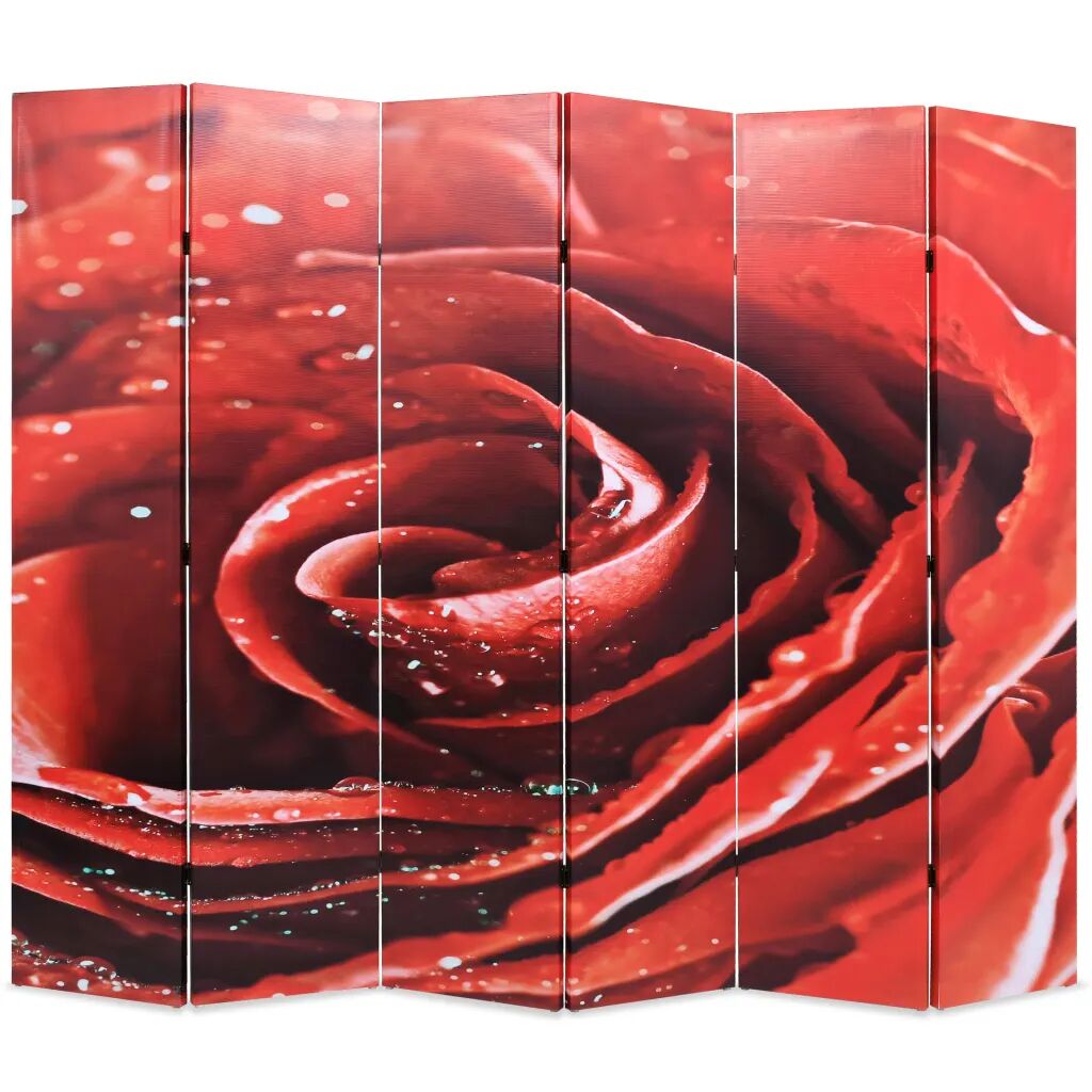 vidaXL Kamerscherm inklapbaar roos 228x170 cm rood