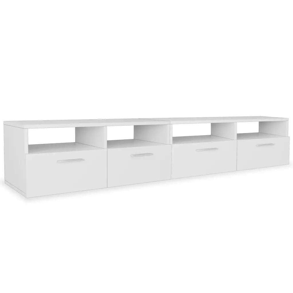 vidaXL Tv-meubel 95x35x36 cm spaanplaat wit 2 st