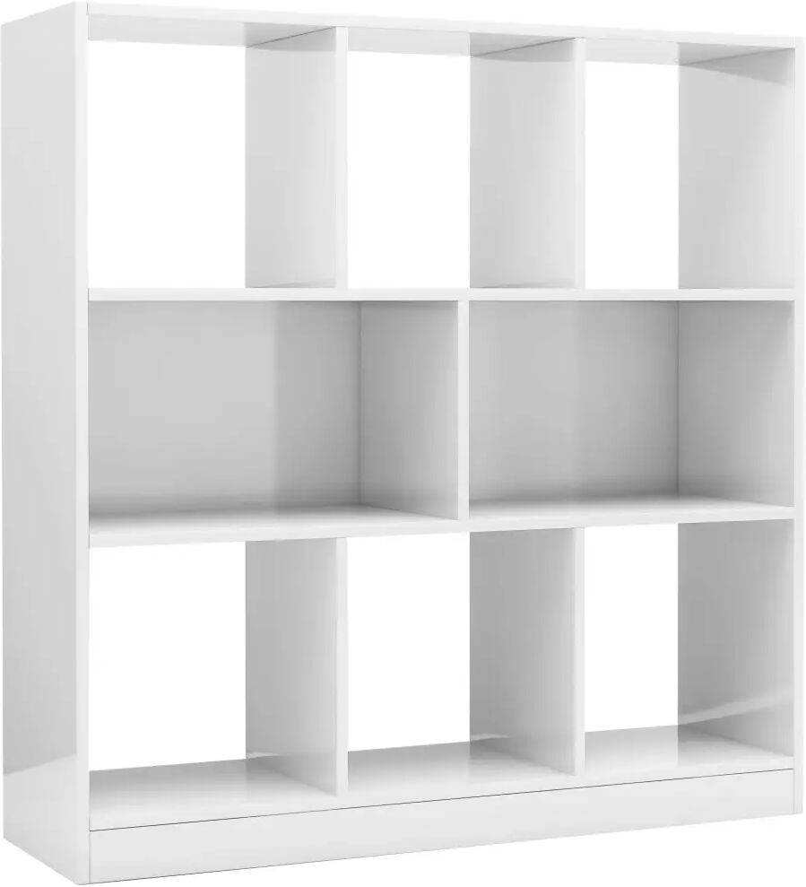 vidaXL Boekenkast 97,5x29,5x100 cm spaanplaat hoogglans wit