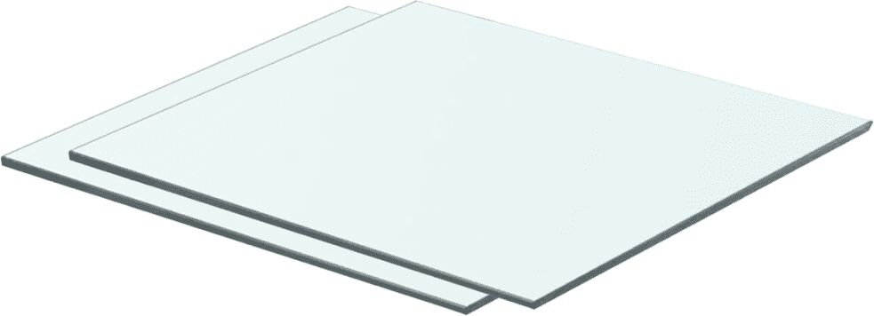 vidaXL Schappen 2 st 40x30 cm glas transparant