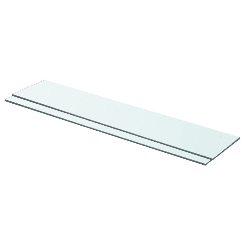 vidaXL Schappen 2 st 70x15 cm glas transparant