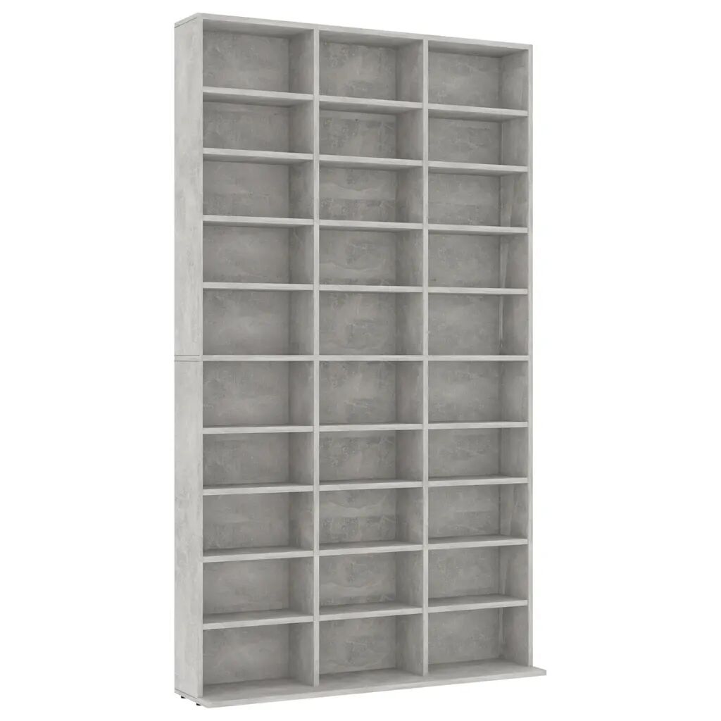 vidaXL Cd-kast 102x23x177,5 cm spaanplaat betongrijs