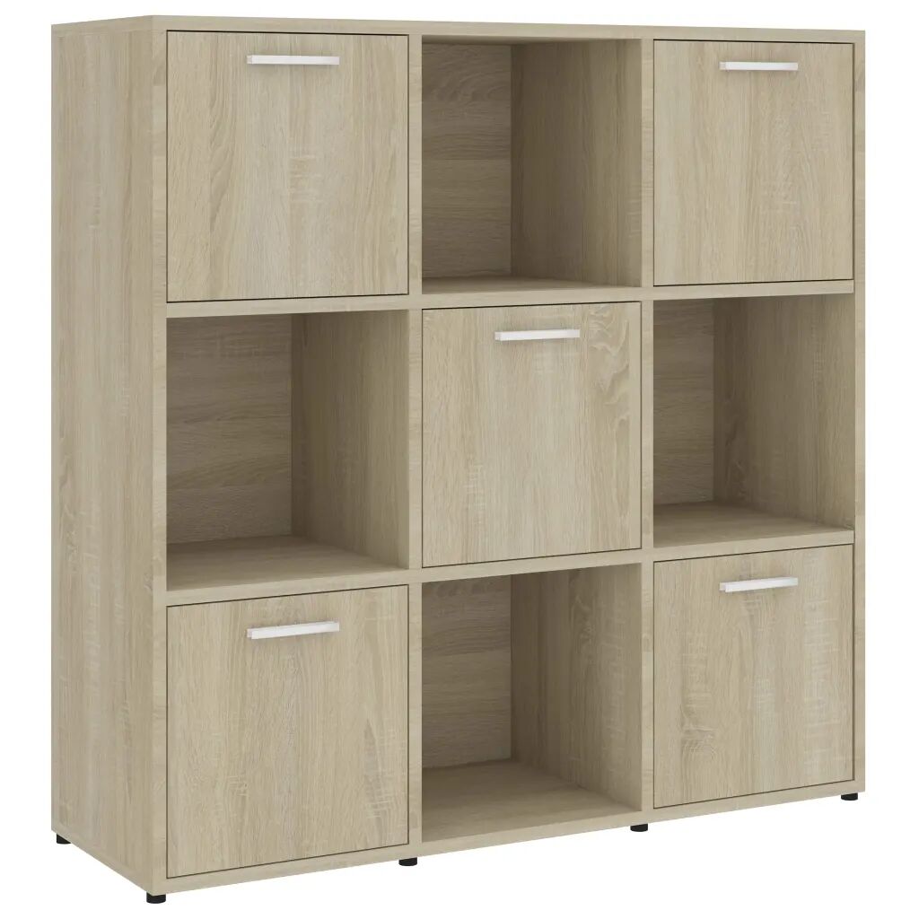 vidaXL Boekenkast 90x30x90 cm spaanplaat sonoma eikenkleurig