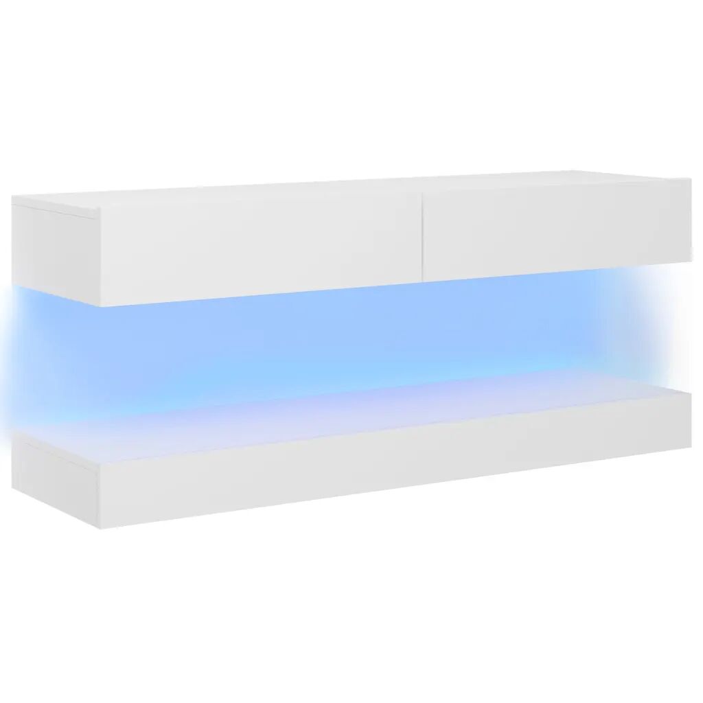 vidaXL Tv-meubel met LED-verlichting 120x35 cm wit