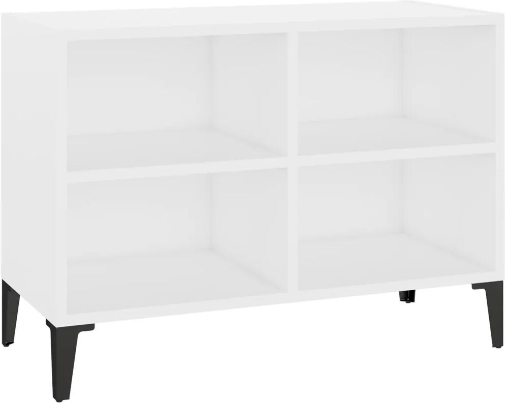 vidaXL Tv-meubel met metalen poten 69,5x30x50 cm wit