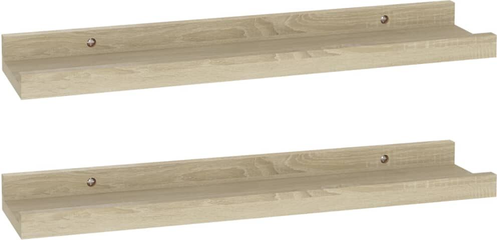 vidaXL Wandschappen 2 st 40x9x3 cm sonoma eikenkleurig