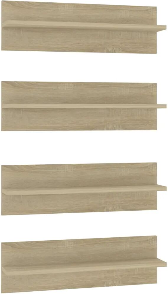 vidaXL Wandschappen 4 st 60x11,5x18 cm spaanplaat sonoma eikenkleurig