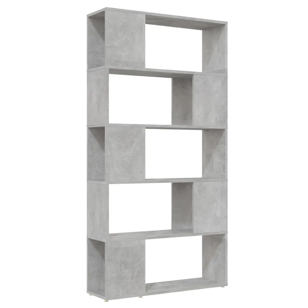 vidaXL Boekenkast/kamerscherm 80x24x155 cm spaanplaat betongrijs