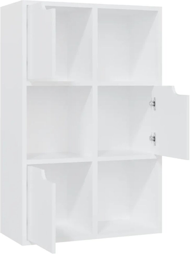 vidaXL Boekenkast 60x27,5x88 cm spaanplaat wit