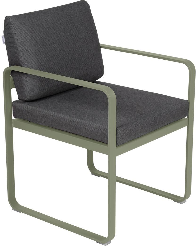 Fermob Bellevie Dining Armchair tuinstoel kussen antraciet Cactus