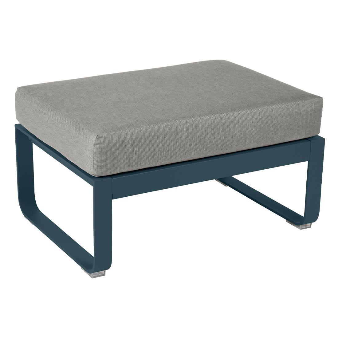 Fermob Bellevie hocker kussen grey taupe Acapulco Blue